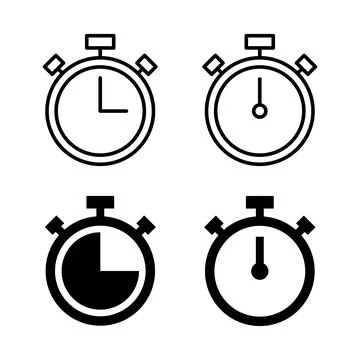 Stopwatch icons vector. Timer sign and symbol. Countdown icon. Period of time Stock-Illustration