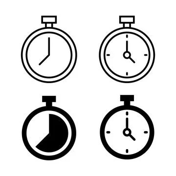 Stopwatch icons vector. Timer sign and symbol. Countdown icon. Period of time Stockillustratie