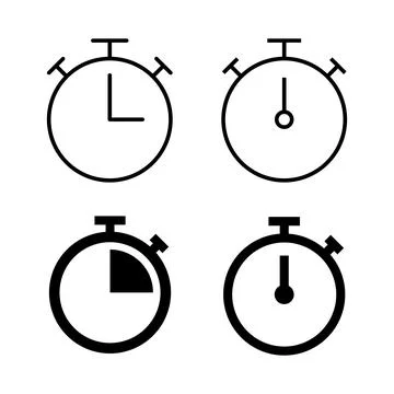 Stopwatch icons vector. Timer sign and symbol. Countdown icon. Period of time Stock-Illustration