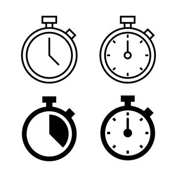 Stopwatch icons vector. Timer sign and symbol. Countdown icon. Period of time 스톡 일러스트