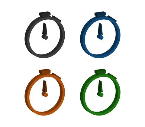 Stopwatch illustrated in vector Stock Illustration