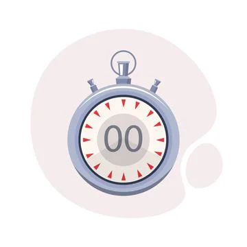 Stopwatch illustration design element, flat icon Illustrazione stock
