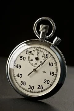 Stopwatch isolated on the black background 스톡 사진