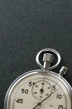Stopwatch isolated on dark Foto stock