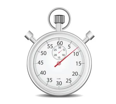 Stopwatch isolated on white Stock Illustration