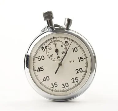 Stopwatch isolated on white Foto stock
