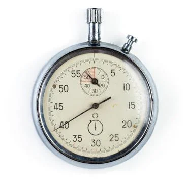 Stopwatch isolated on white Stock Photos