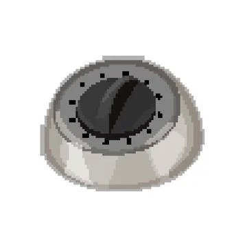 Stopwatch kitchen timer clock pixel art vector illustration Stock Illustration