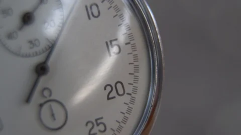 Stopwatch lies on bench, time shift concept Stock Footage 93654202