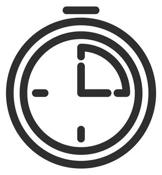 Stopwatch line icon. Countdown symbol. Timer sign Stockillustratie