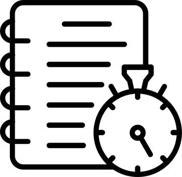 Stopwatch Line Icon Design Illustrazione stock