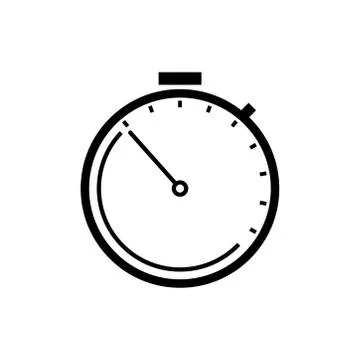 Stopwatch line icon. Design template vector Stock Illustration