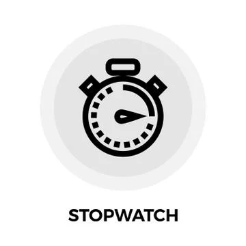 Stopwatch Line Icon Stock Illustration