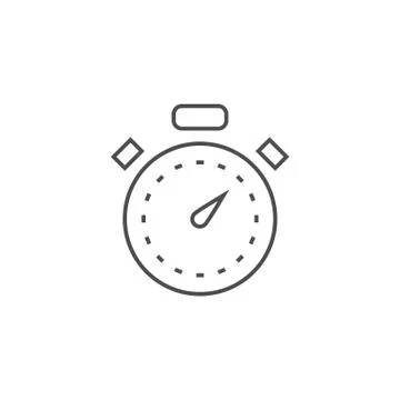 Stopwatch Line Icon Stock Illustration