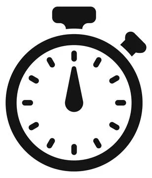Stopwatch line icon. Timer clock black symbol Stock Illustration