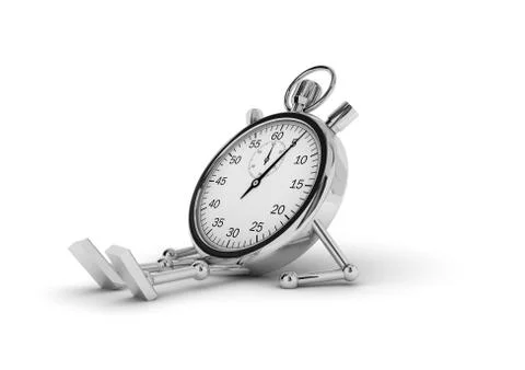 Stopwatch lying Stock Illustration