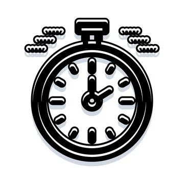 Stopwatch measuring speed, deadline, and urgent timing Stock Illustration