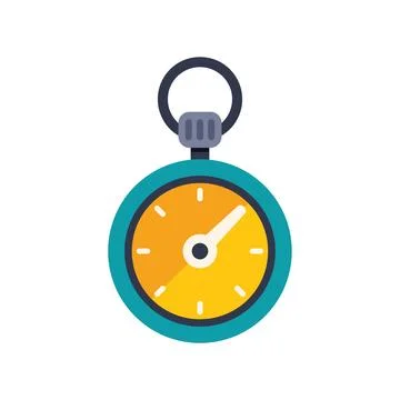 Stopwatch measuring time with its hands moving fast Stock Illustration