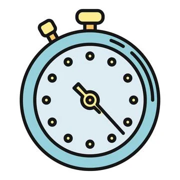 Stopwatch measuring time, speed, and performance Stock Illustration