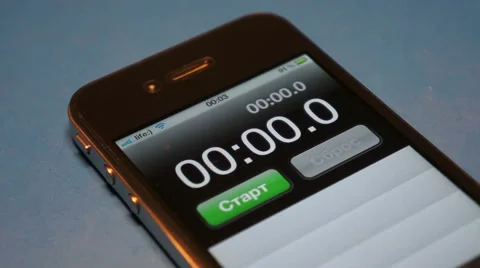 Stopwatch in the mobile phone Video stock 45604440