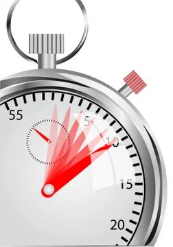 Stopwatch in the movement Illustrazione stock