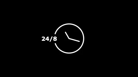 Stopwatch moving clock icon animation on green screen. Stock Footage 293140475