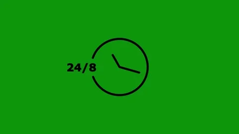 Stopwatch moving clock icon animation on green screen. Stock-Footage 293140477