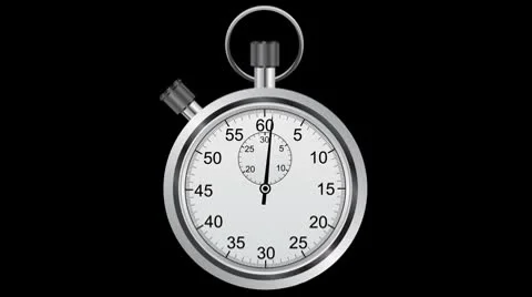 Stopwatch Object With Alpha Channel - HD Loop Stock Footage