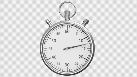 Stopwatch One Minute Alpha Stock Footage 237236561