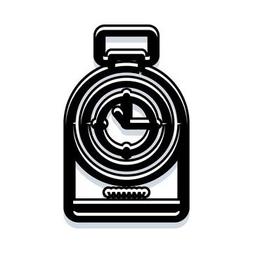 Stopwatch or clock icon for timing concepts Stock Illustration