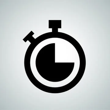 Stopwatch or countdown clock vector isolated icon Stock Illustration