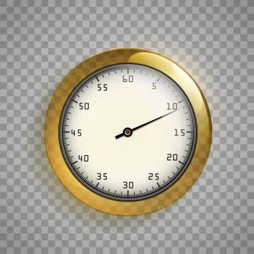 Stopwatch or timer with a analog clock face. Illustrazione stock