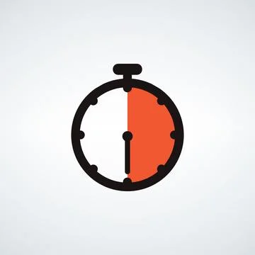 Stopwatch or timer icon, 30 seconds. Chronometer, deadline time interval sign 库存插图