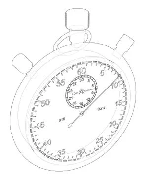 Stopwatch or timer sketch. Vector イラスト素材