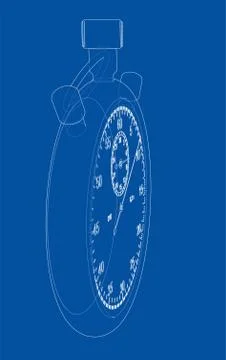 Stopwatch or timer sketch. Vector イラスト素材
