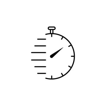 Stopwatch outline icon Stock Illustration