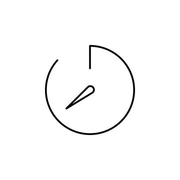 Stopwatch outline icon Stock Illustration
