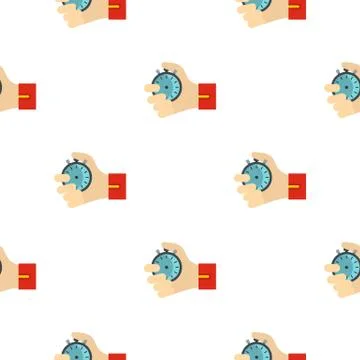 Stopwatch pattern flat Stock Illustration