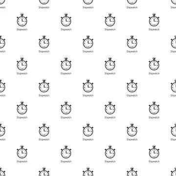 Stopwatch pattern seamless Illustrazione stock