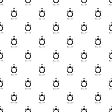 Stopwatch pattern seamless Illustrazione stock