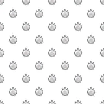 Stopwatch pattern seamless repeat Illustrazione stock