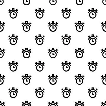 Stopwatch pattern seamless vector Stock Illustration