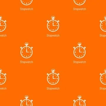 Stopwatch pattern vector orange Stock Illustration