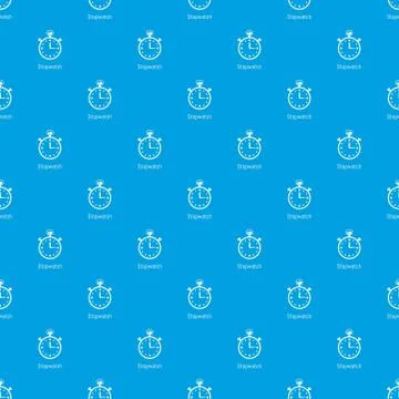 Stopwatch pattern vector seamless blue Stockillustratie