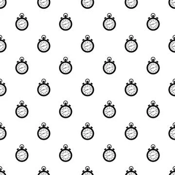 Stopwatch pattern vector seamless Stockillustratie