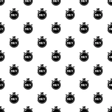 Stopwatch pattern vector seamless Stockillustratie