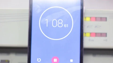 Stopwatch on the phone Stock Footage 86676497