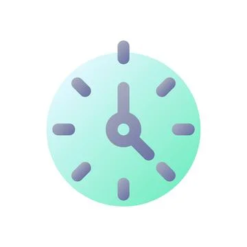 Stopwatch pixel perfect flat gradient color ui icon Illustrazione stock