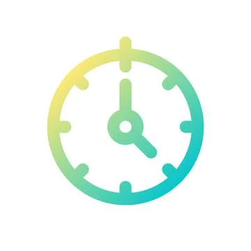 Stopwatch pixel perfect gradient linear ui icon Illustrazione stock