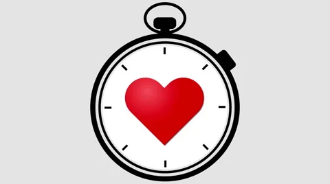 Stopwatch With Pulsing Heart Stock Footage 45884940